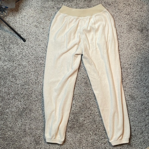 Aerie Sweatpants Womens XS Grey Zip Waist Fleece Joggers Cuffed Stretch Pockets - Picture 3 of 7